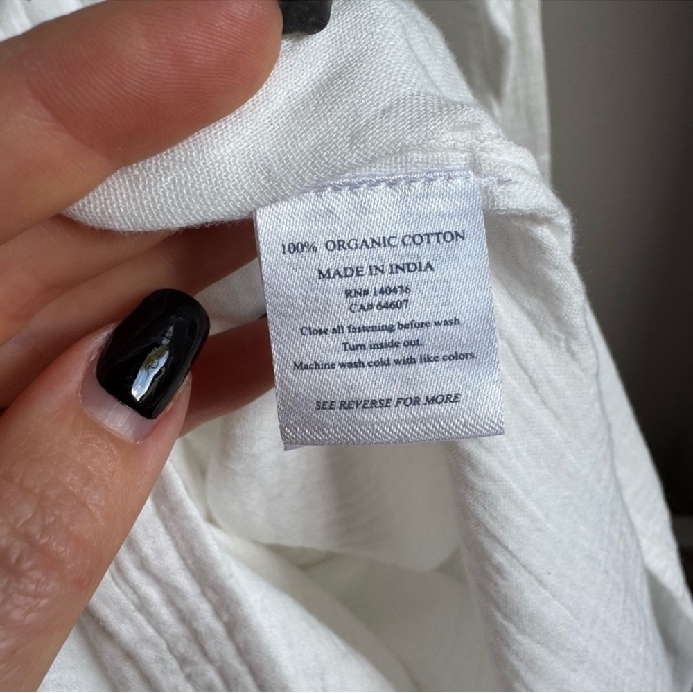 NWT FAHERTY Dream Cotton Gauze Maxi Shirt Dress Sz S - Picture 10 of 10